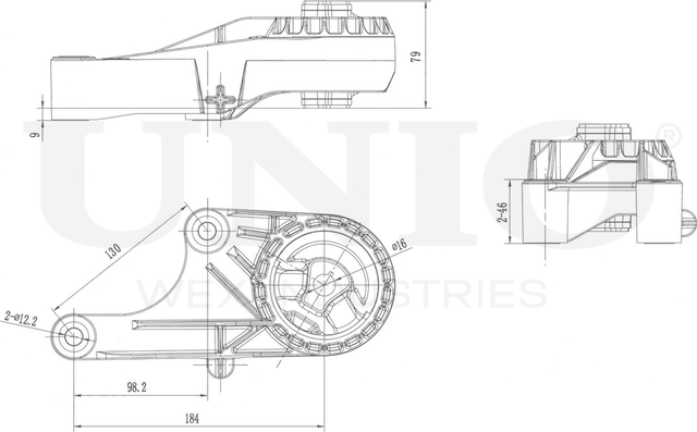 Опора двигателя (Unio). Артикул RMP-15020