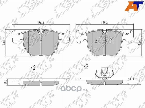 Колодки тормозные FR BMW X5 53 (SAT). Артикул ST34116761252