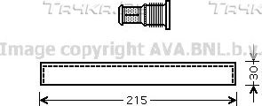 Осушитель кондиционера AVA для Toyota Yaris III 2010-2014. Артикул TOD416