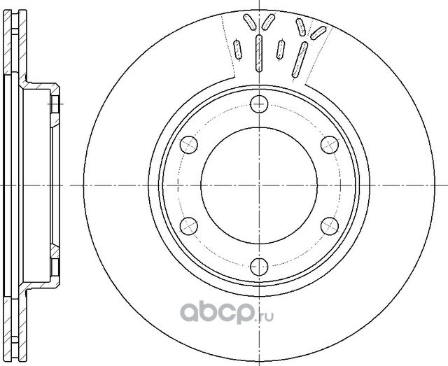 Диск тормозной вентилируемый (G-Brake). Артикул GR20029
