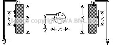 Осушитель кондиционера AVA (алюминий). Артикул OLD453