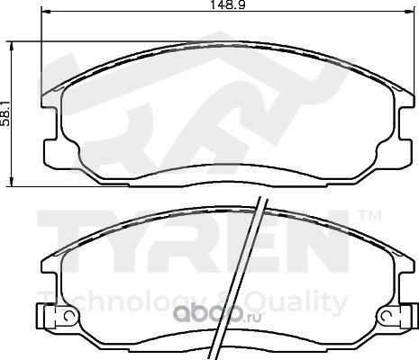 Дисковые тормозные колодки (Tyren). Артикул TYR1215961