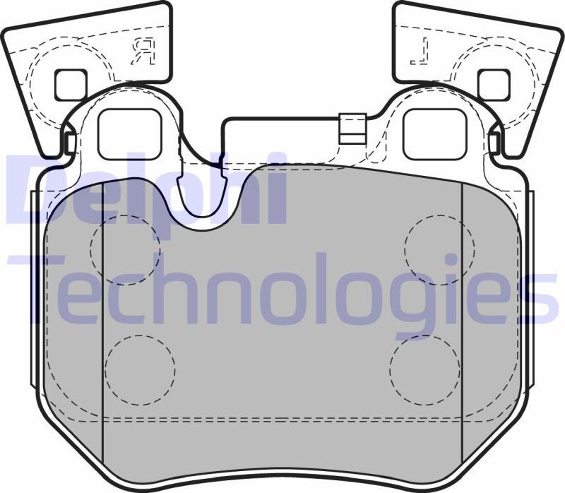 Тормозные колодки Delphi (Low-Metallic). Артикул LP2121