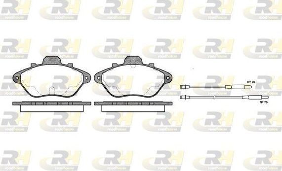 Тормозные колодки RoadHouse передние для Peugeot 607 I 2000-2011. Артикул 2310.04