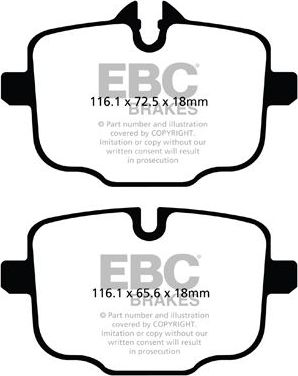 Тормозные колодки EBC Brakes. Артикул DP22089