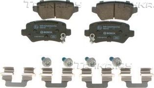 Тормозные колодки Bosch (Low-Metallic) задние для Kia Ceed II 2013-2018. Артикул 0 986 495 319