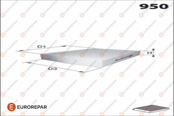 Салонный фильтр Eurorepar. Артикул 1682951080