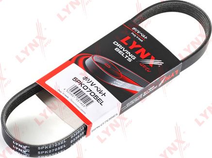Приводной ремень поликлиновой LYNXauto ELASTIC. Артикул 5PK0705EL