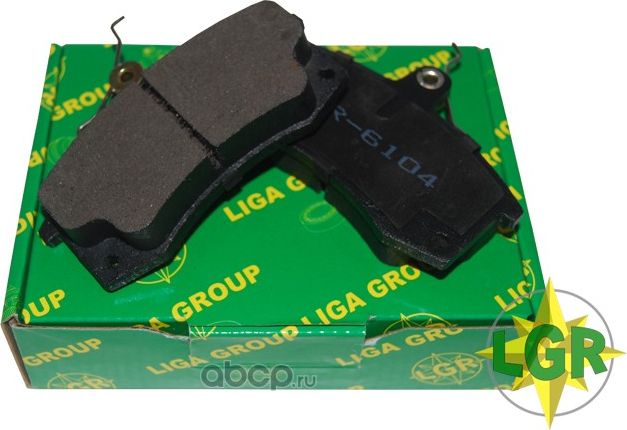 Колодки тормозные LGR-6104 (2110-3501080) для а/м ВАЗ 2110, 1118 КАЛИНА, 2170 ПР LGR. Артикул LGR6104
