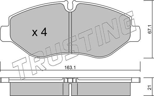 Тормозные колодки Trusting. Артикул 687.1