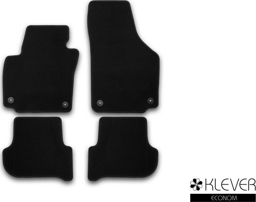 Коврики Klever Econom для салона Skoda Yeti кроссовер 2009-2014. Артикул KVR01451001200k