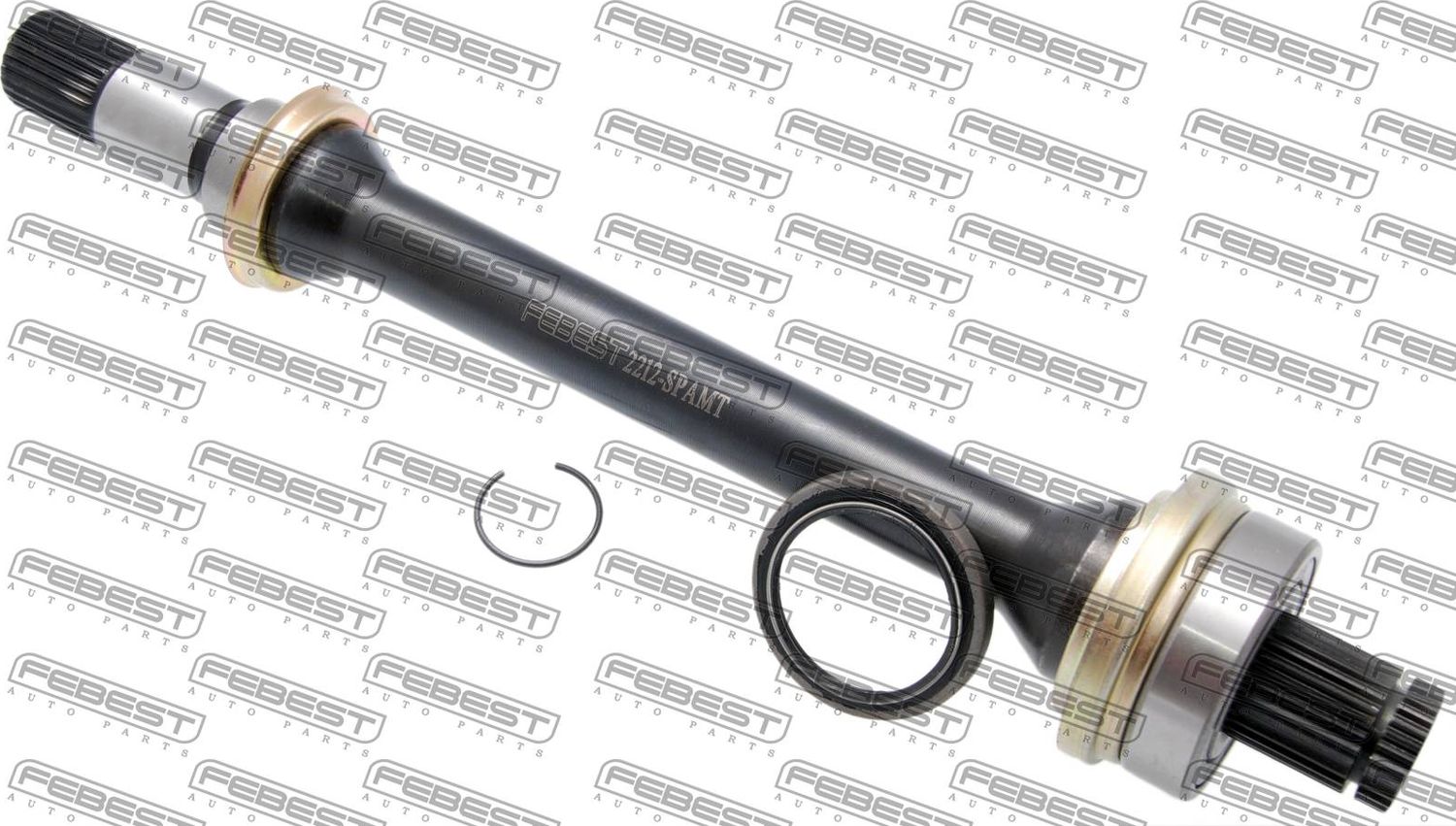 Полуось (привод в сборе, приводной вал) Febest. Артикул 2212-SPAMT