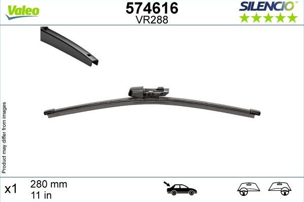Щетка стеклоочистителя (дворник) Valeo задняя для Volkswagen Arteon I 2017-2026. Артикул 574616