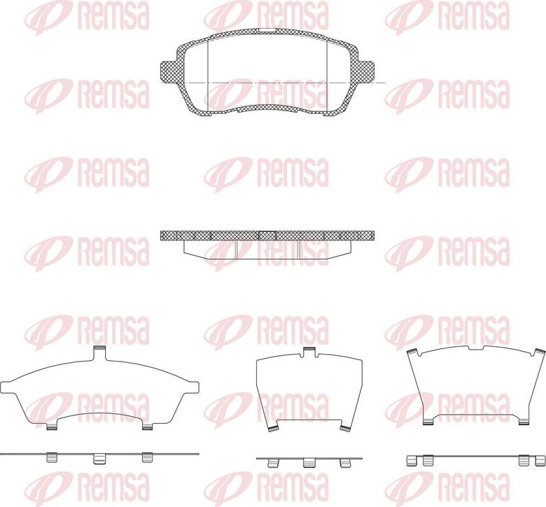 Тормозные колодки Remsa передние для Ford Fiesta VI 2008-2019. Артикул 1281.10