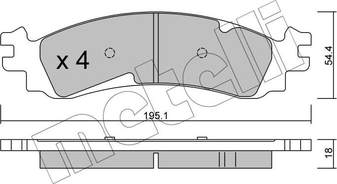 Тормозные колодки Metelli. Артикул 22-0686-0