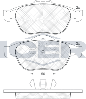 Тормозные колодки Icer. Артикул 181533