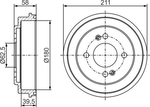Тормозной барабан Bosch. Артикул 0 986 477 278