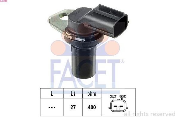 Датчик скорости Facet Made in Italy - OE Equivalent. Артикул 9.0308