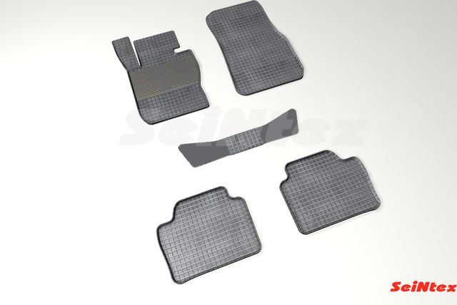 Коврики резиновые Seintex с узором сетка для салона BMW 3 F30 Xdrive 2012-2019. Артикул 88353