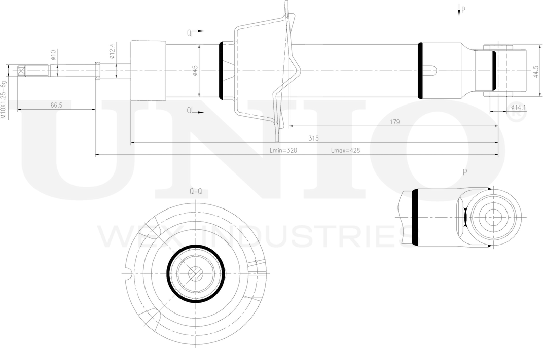 Амортизатор подвески (Unio). Артикул SAB-10786