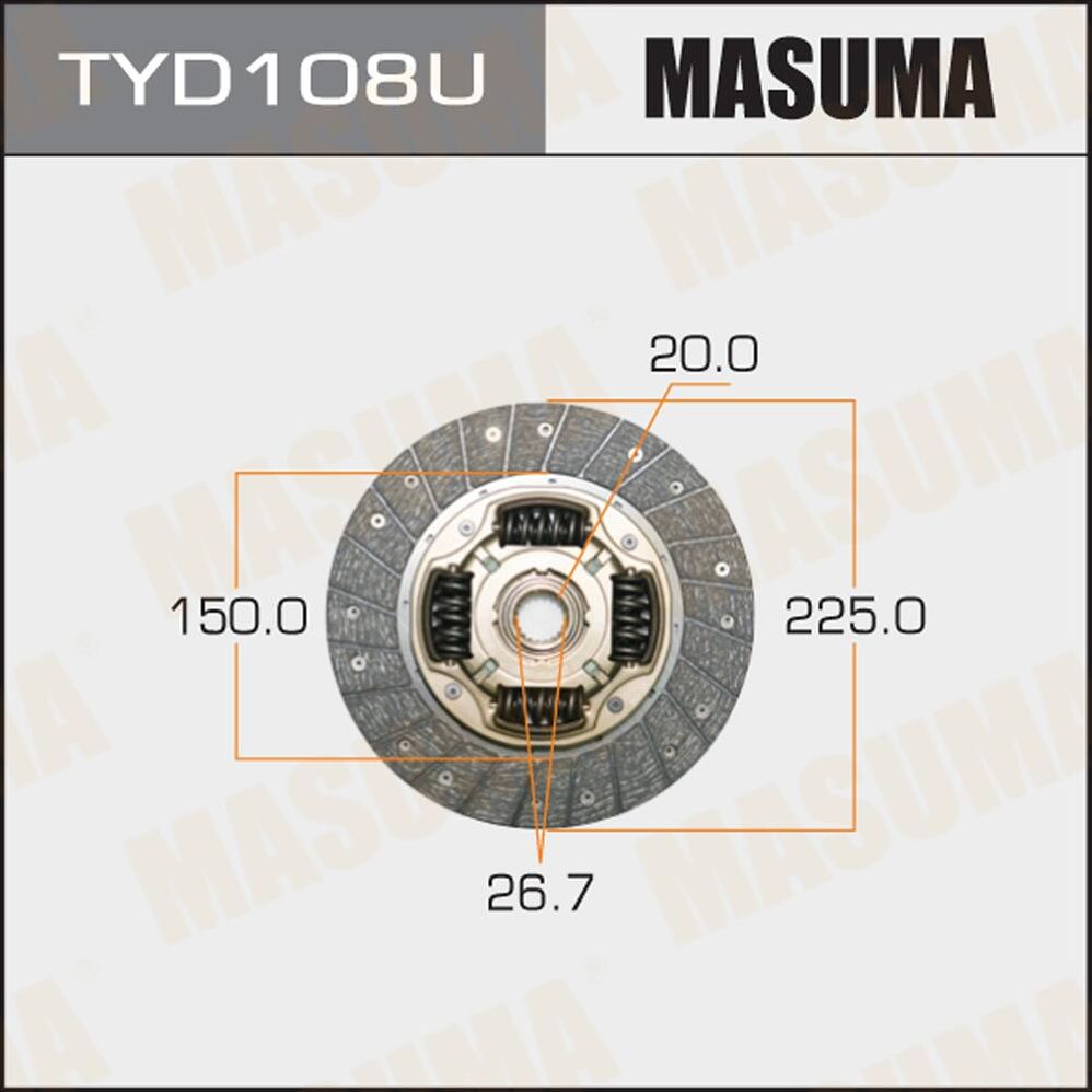 Диск сцепления Masuma. Артикул TYD108U