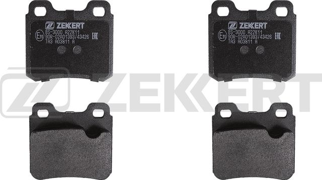 Тормозные колодки Zekkert задние для Saab 900 II 1993-1996. Артикул BS-3000
