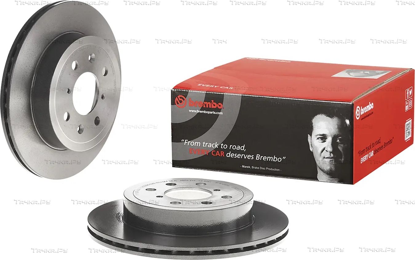 Тормозной диск Brembo PRIME LINE - UV Coated передний для Subaru Justy III 2003-2007. Артикул 09.9728.11