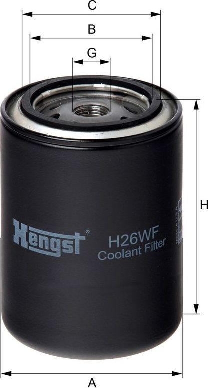 Фильтр охлаждающей жидкости Hengst. Артикул H26WF