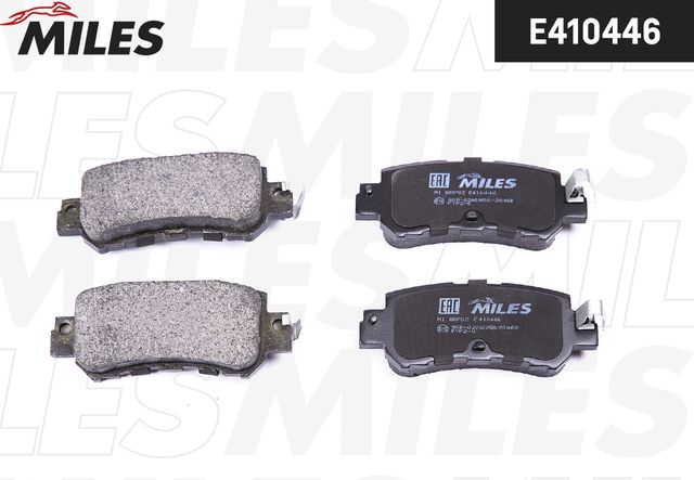 Тормозные колодки Miles (Low-Metallic) задние для Mazda CX-3 I 2015-2026. Артикул E410446