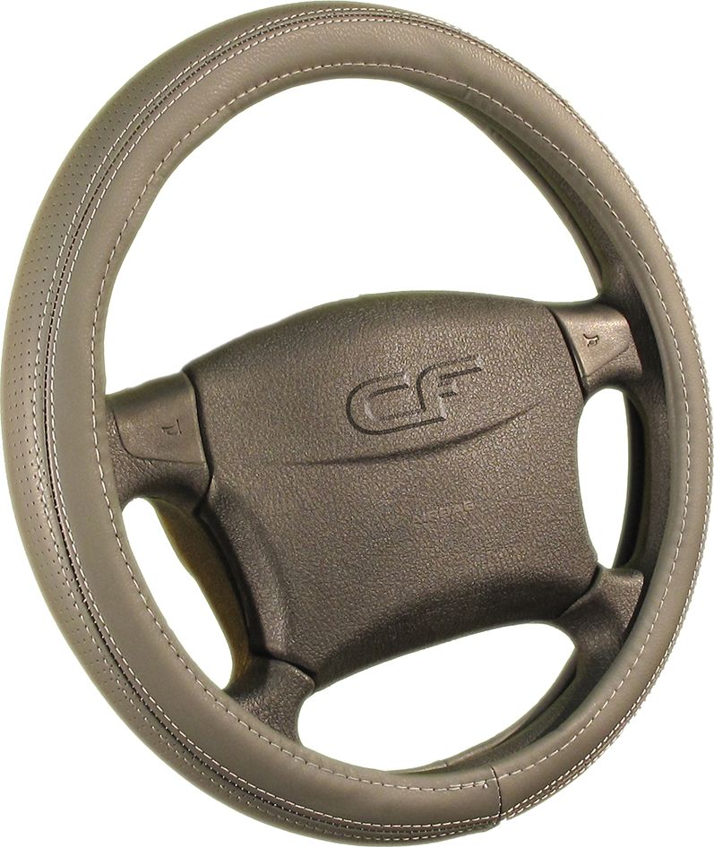 Оплётка на руль CarFashion Gap (размер M, экокожа, цвет ТЕМНО-СЕРЫЙ/СВЕТЛО-СЕРЫЙ). Артикул 31186