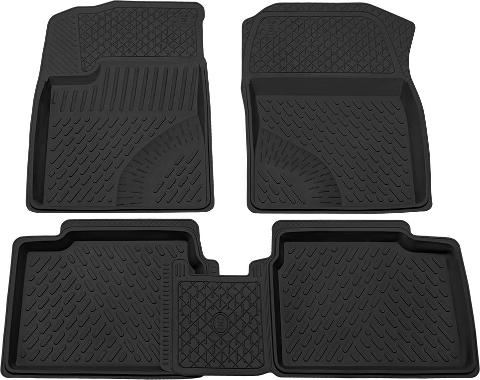 Коврики Rezkon резиновые для салона Toyota Avensis 2009-2026. Артикул 1034005100