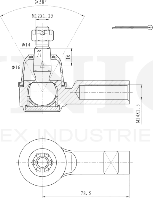 Наконечник рулевой тяги (Unio). Артикул SSP-10178