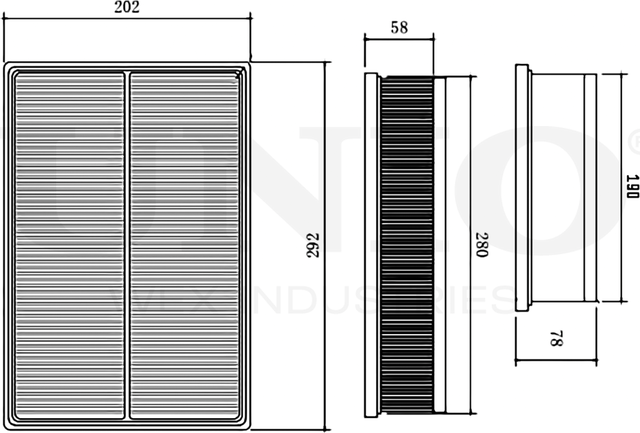 Фильтр воздушный (Unio). Артикул FLT-10140