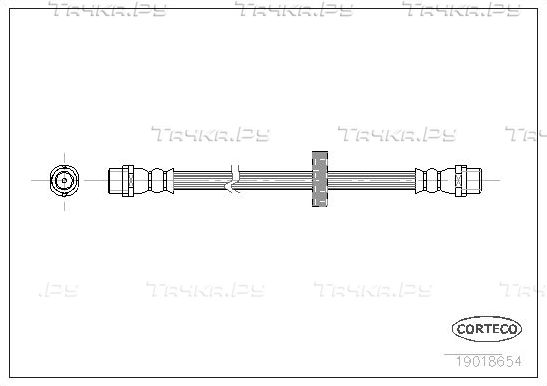 Тормозной шланг Corteco передний передний для Volkswagen Golf II 1988-1991. Артикул 19018654