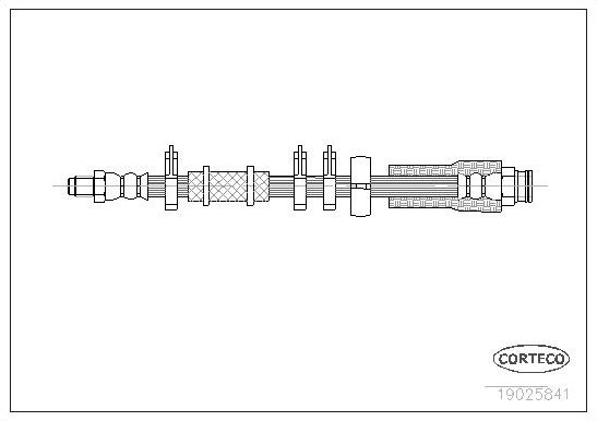 Тормозной шланг Corteco передний передний верхний для Fiat Ducato II 1994-2006. Артикул 19025841
