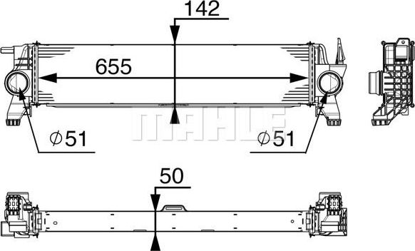 Интеркулер Mahle Premium. Артикул CI 153 000P