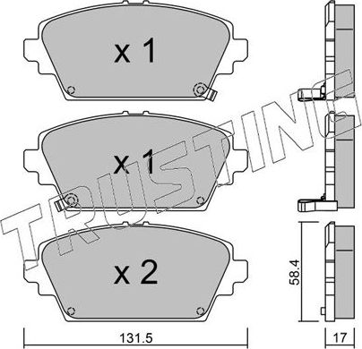 Тормозные колодки Trusting. Артикул 480.1