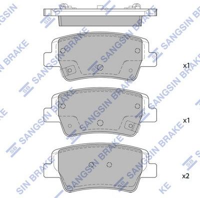 Тормозные колодки Sangsin Hi-Q. Артикул SP4463
