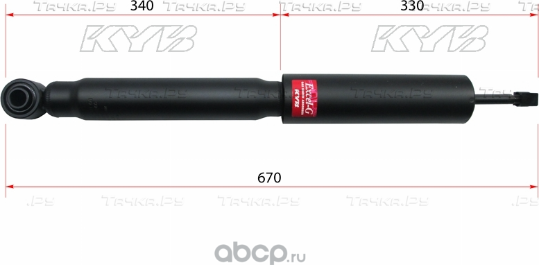 Амортизатор KYB Excel-G задний для Toyota 4Runner IV 2002-2009. Артикул 3450009