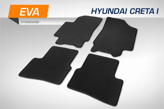 Коврики AutoFlex в салон автомобиля EVA (ЭВА, ЕВА) Standart для Hyundai Creta I поколение 2016-2021. Артикул 6230201