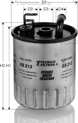 Топливный фильтр  Tecneco Filters. Артикул GS213
