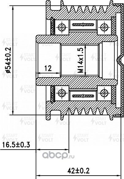 Муфта генератора обгонная StartVOLT для Alfa Romeo Giulietta III 2010-2026. Артикул SGP 0119