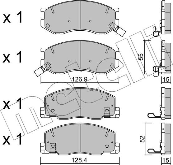 Тормозные колодки Metelli. Артикул 22-0456-0