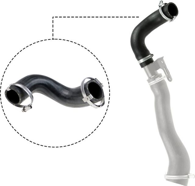 Патрубок интеркулера Gates (Полихлоропрен (неопрен)) для Ford Fiesta V 2004-2008. Артикул 09-0655