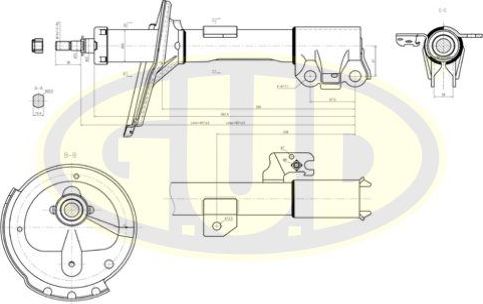 Амортизатор G.U.D.. Артикул GSA334400