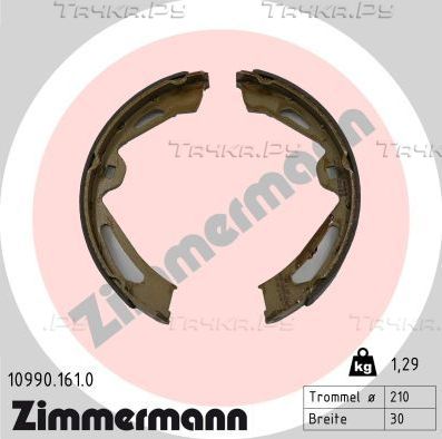 Тормозные колодки (стояночная тормозная система) Zimmermann. Артикул 10990.161.0