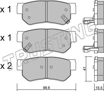 Тормозные колодки Trusting. Артикул 374.0