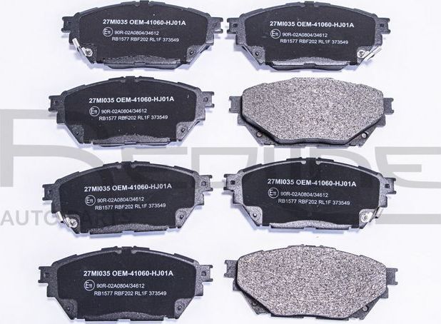 Тормозные колодки RED Line. Артикул 27MI035