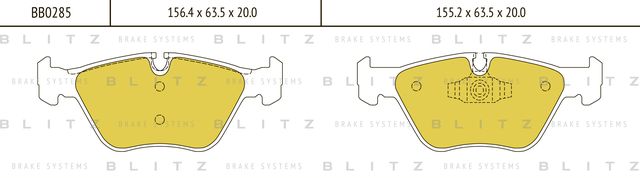 Колодки тормозные BMW 5 (E39) / 3 (E46) 00- перед. (Blitz). Артикул BB0285
