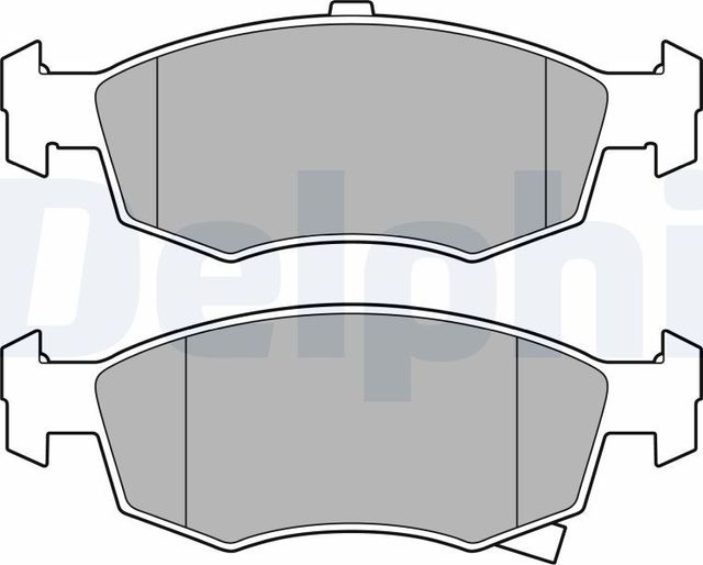Тормозные колодки Delphi (Low-Metallic) передние для Fiat Panda III 2020-2026. Артикул LP3668